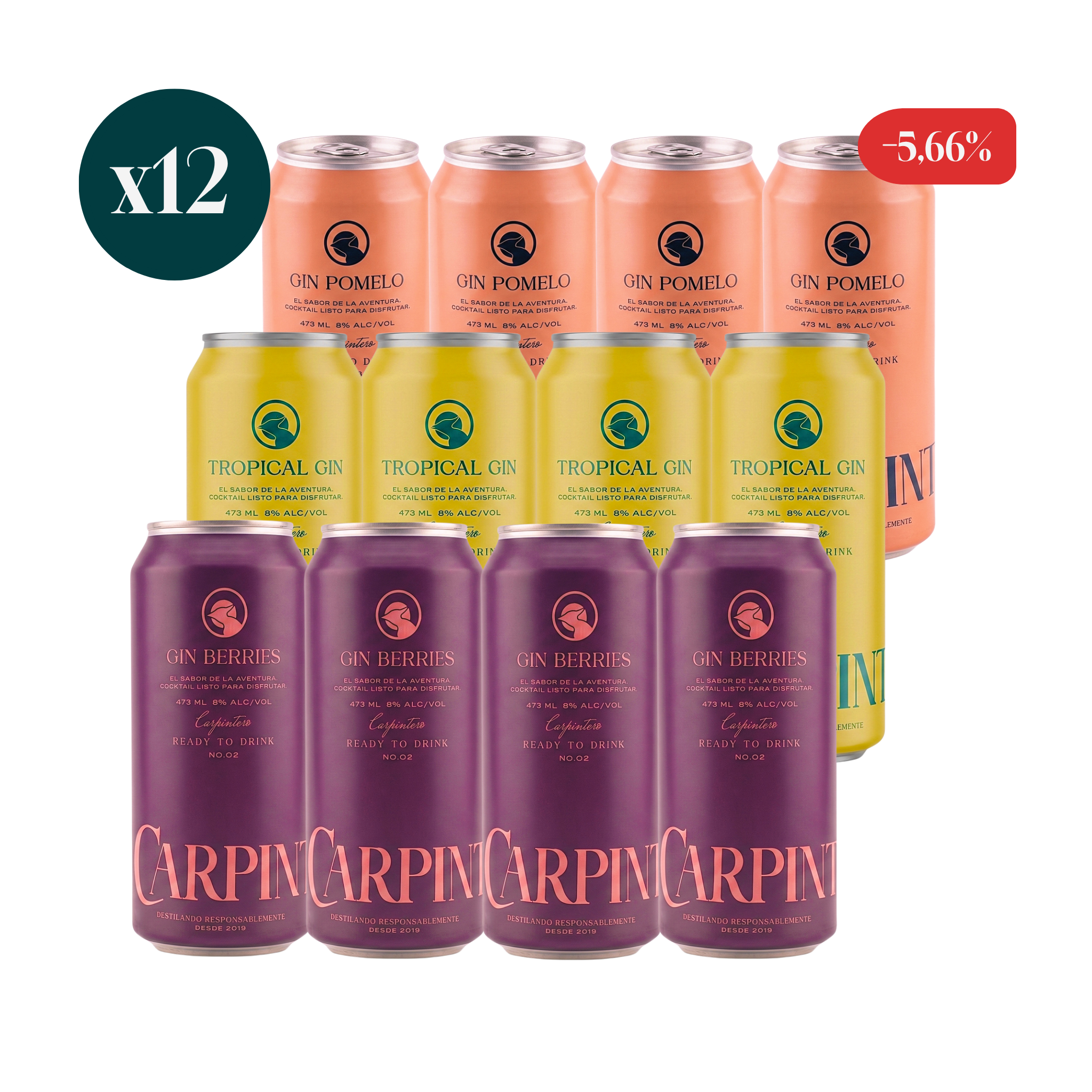 12 Pack Mixto RTD Carpintero