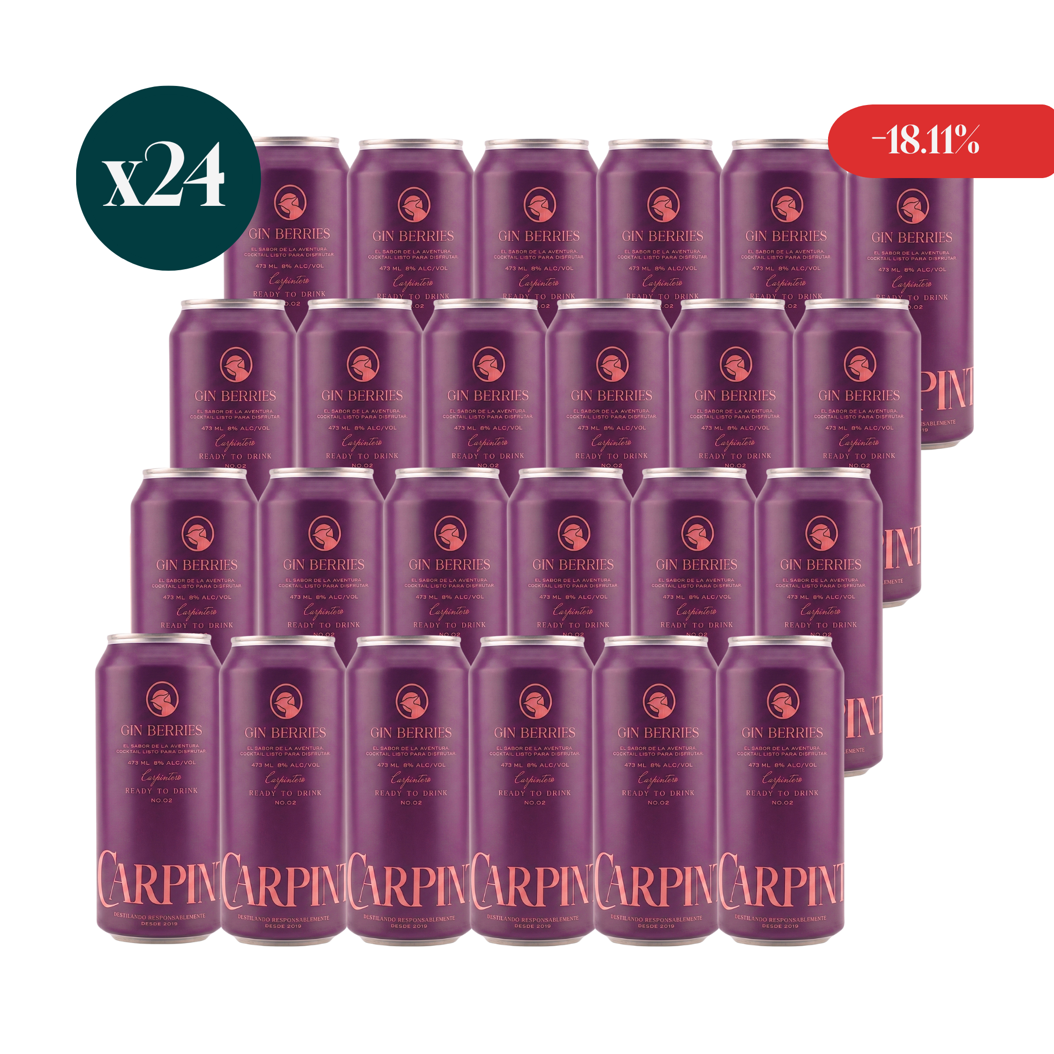 24 pack Gin & Berries