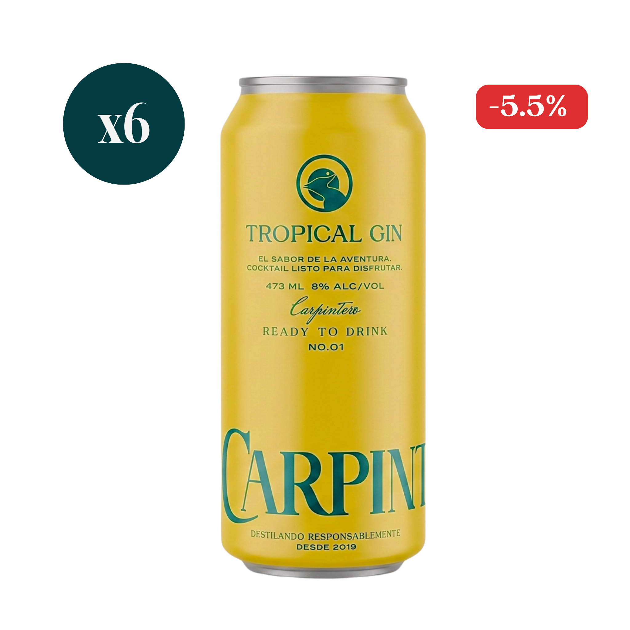 6 pack Tropical Gin