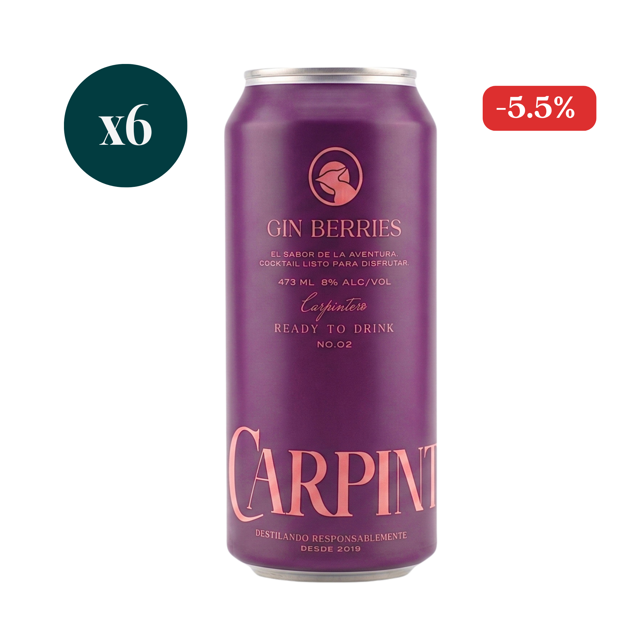 6 pack Gin & Berries