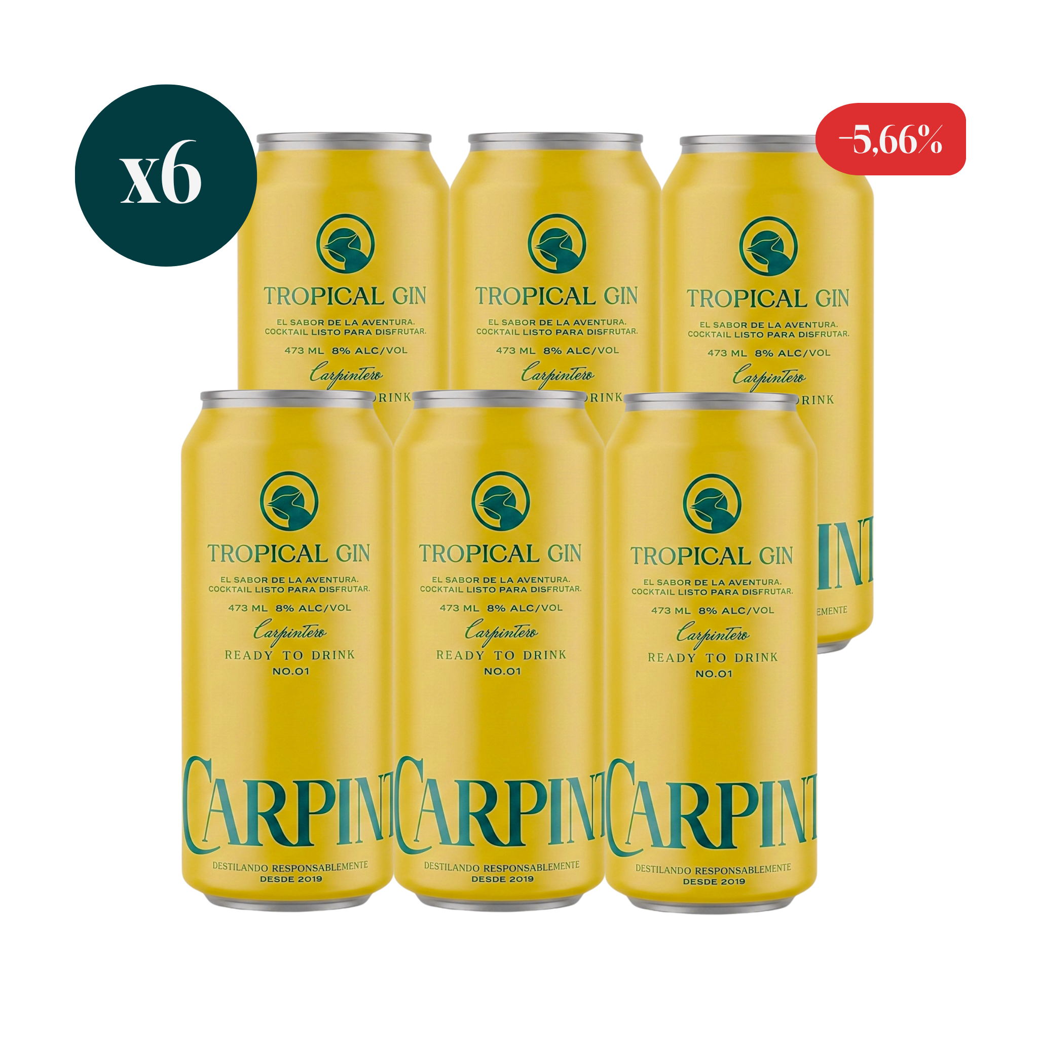 6 pack Tropical Gin
